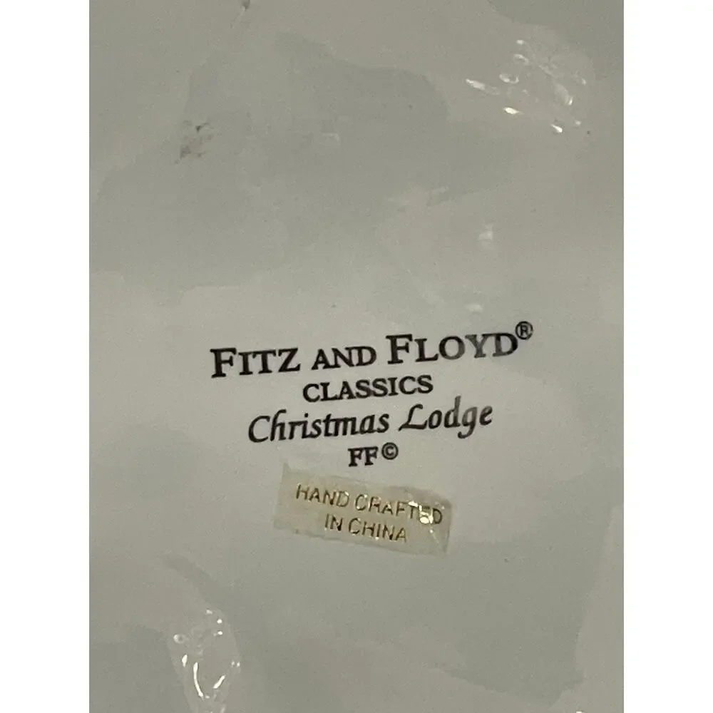 FITZ And FLOYD Plate CHRISTMAS Lodge Classic Design 11